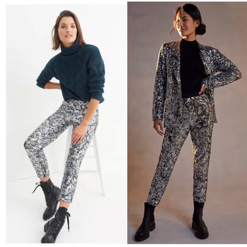 NWT Anthropologie Pascaline Sequined
Trousers MSRP:$188